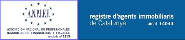 Registre d'Agents Immobiliaris de Catalunya, AICAT 14044 · Asociación Nacional de Profesionales Inmobiliarios Financieros y Fiscales, asociada nº 2213
